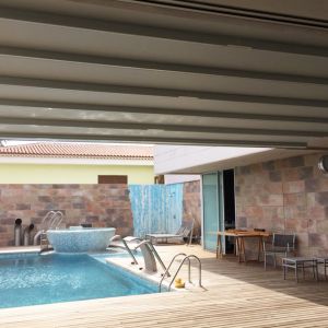 Argus pergola with LED lighting